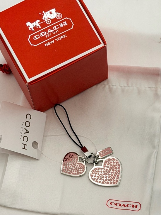 Coach Accessories - NWT VINTAGE COACH Double Heart Signature Charm & Box 2000-2005 Model